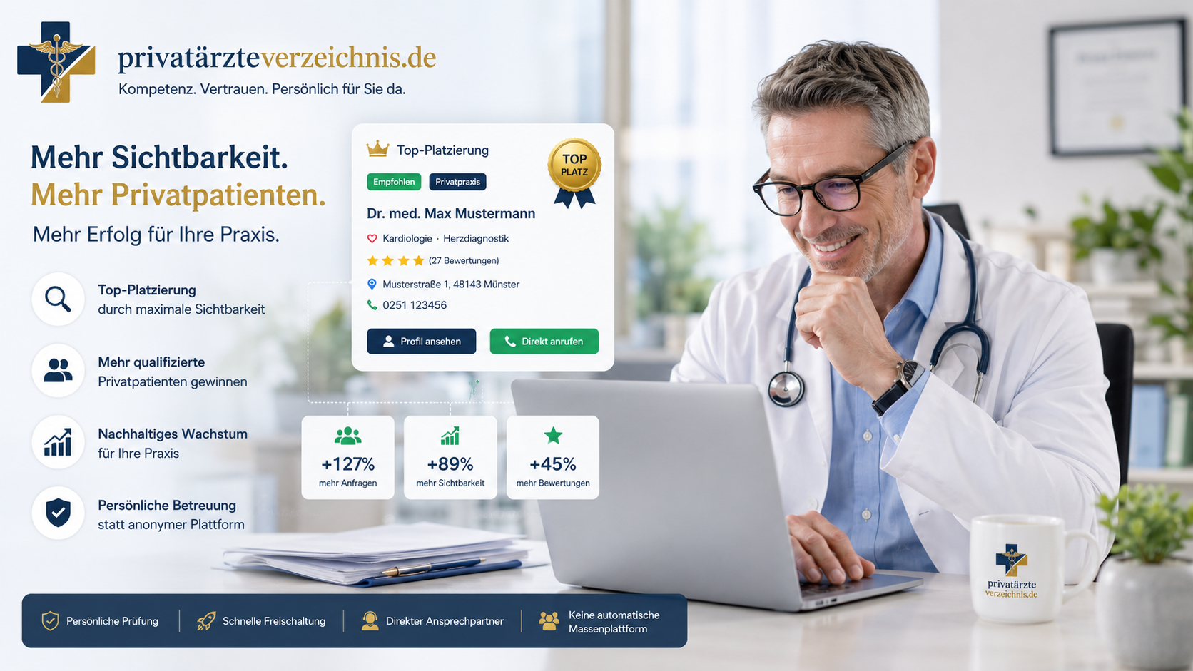 Eintrag im Privatärzteverzeichnis beantragen