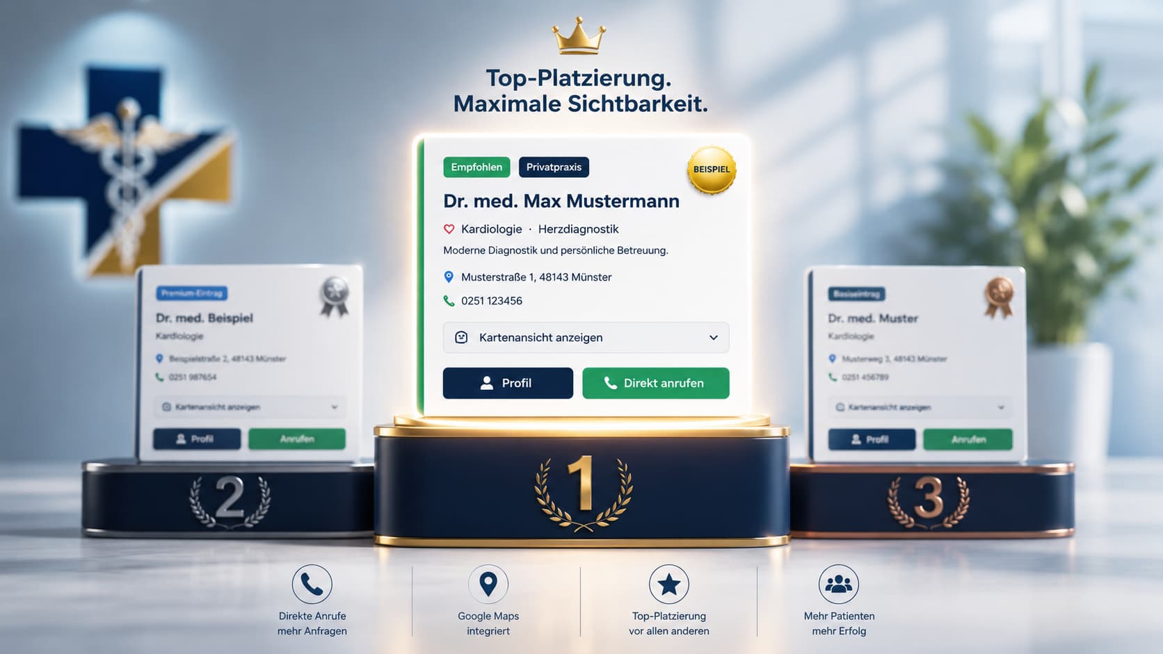 Top Platzierung im Privatärzteverzeichnis